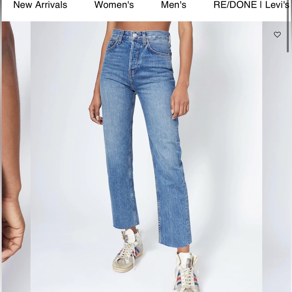Redone Jeans Stovepipe with raw edge hem